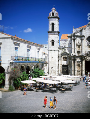 La Catedral de San Cristóbal de La Havane, Plaza de la Catedral, La Vieille Havane, La Havane, La Havane, République de Cuba Banque D'Images