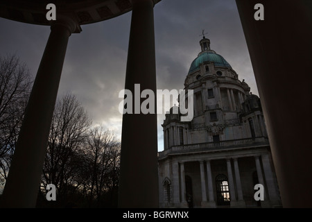 L'Ashton Memorial dans Williamson Park, Lancaster, au coucher du soleil. Banque D'Images