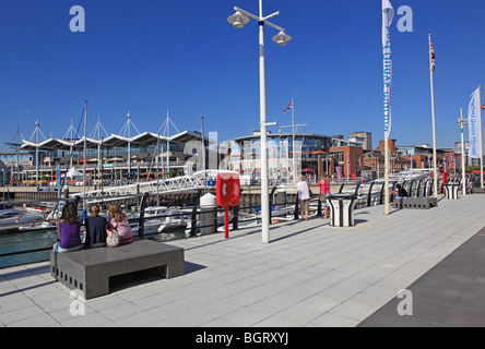 Portsmouth GUNWHARF QUAYS, Marina, Banque D'Images