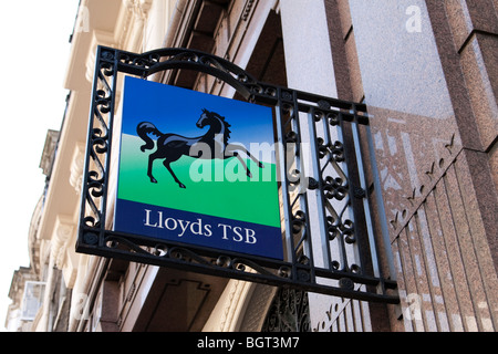 Lloyds TSB Bank signe sur le Strand, London Banque D'Images