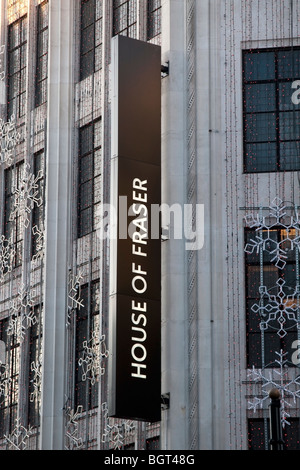 House of Fraser signe sur Oxford Street, Londres Banque D'Images