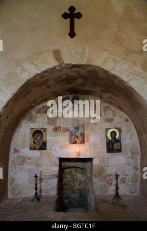 Israël, Jérusalem tombe, montagnes et l'église de Sainte Elisabeth au monastère de Saint Jean-du-Désert Banque D'Images