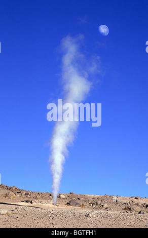 Sol de Mañana Geysers. Reserva Nacional Eduardo Avaroa, en Bolivie. Banque D'Images