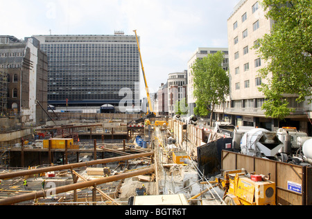 Le WALBROOK SITE DE CONSTRUCTION, Londres, Royaume-Uni, FOSTER AND PARTNERS Banque D'Images