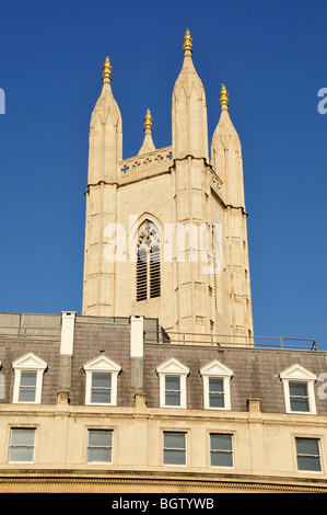 Tour de l'église St Mary Aldermary, Londres, Angleterre, Royaume-Uni, Europe Banque D'Images