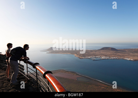 La Graciosa Island, vue du Mirador del Rio, Lanzarote, Canary Islands, Spain, Europe Banque D'Images