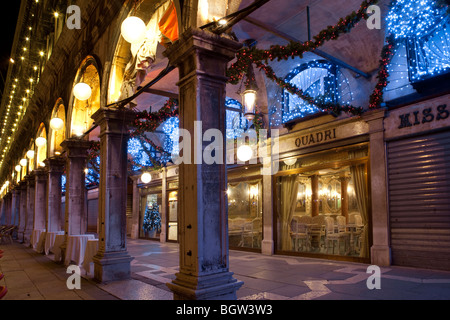 Gran Caffè Quadri Piazza San Marco, Venice, Italie Banque D'Images