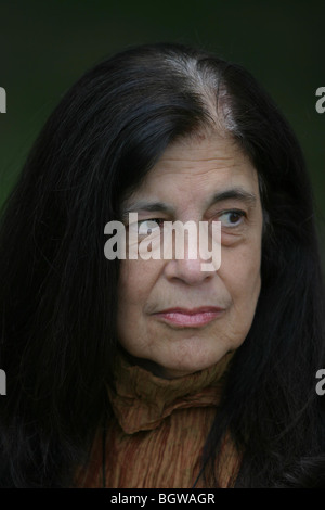 Susan Sontag, écrivain, romancier, auteur, commentateur, à l'Edinburgh International Book Festival 2003, l'Écosse. Banque D'Images