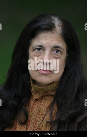 Susan Sontag, écrivain, romancier, auteur, commentateur, à l'Edinburgh International Book Festival 2003, l'Écosse. Banque D'Images