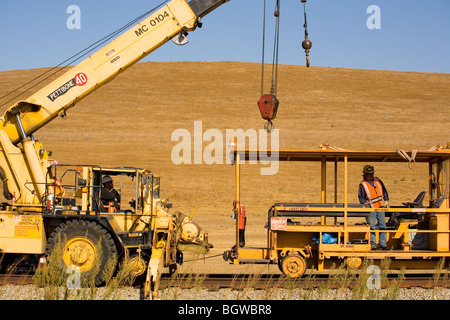 Véhicules d'entretien ferroviaire en Californie Banque D'Images