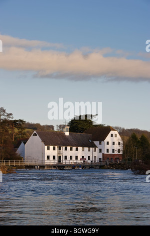 Hambleden Mill un bâtiment au bord de la Tamise en hiver Banque D'Images