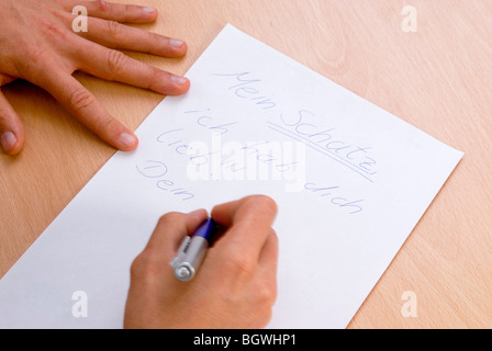 lettre d’amour Banque D'Images