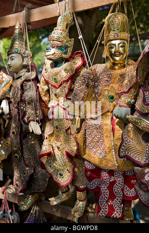 Les marionnettes traditionnelles. Mandalay. Myanmar Banque D'Images