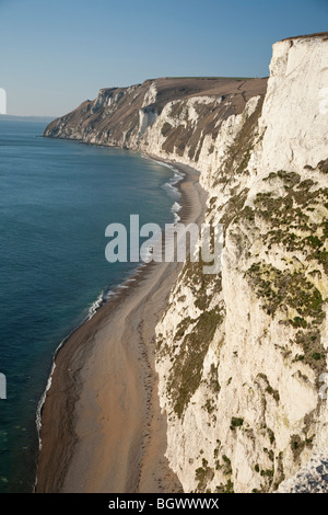 Le chemin côtier du sud-ouest entre Lulworth et Osmington, Dorset, UK Banque D'Images