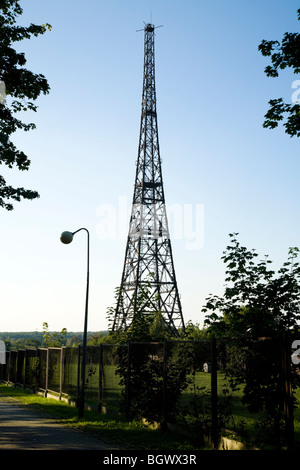 La Tour Radio de Gliwice tour de transmission de Gliwice, en haute Silésie, Pologne, Banque D'Images