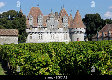Chateau Monbazillac vignoble Dordogne Aquitaine France Europe agriculture vignes destination voyage Banque D'Images