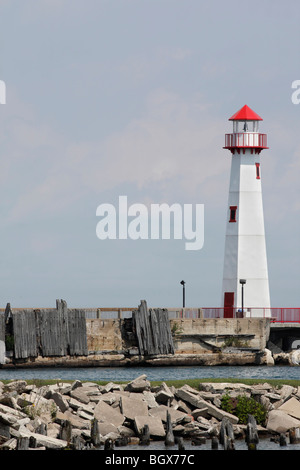 Wawatam The Lighthouse in fabrique Ignace on Lake Huron Upper Peninsula in Michigan mi USA Great Lakes district United States none none hi-RES Banque D'Images