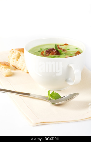 Soupe aux petits pois Banque D'Images