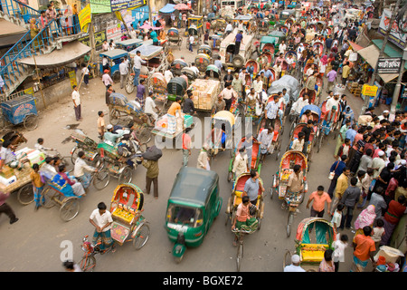 Embouteillage sur les rues de Dhaka, Bangladesh Banque D'Images