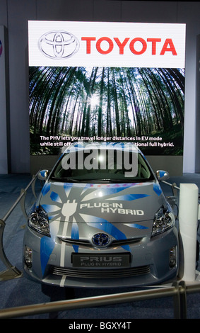 Toyota Prius, voiture hybride, Salon de l'Auto de Los Angeles 2009 Banque D'Images