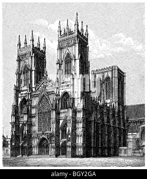 Cathédrale de York, Gothique Banque D'Images