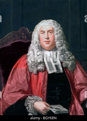 Sir William Blackstone (1723-1780), juriste français, half-length portrait, assis, en face légèrement à gauche Banque D'Images