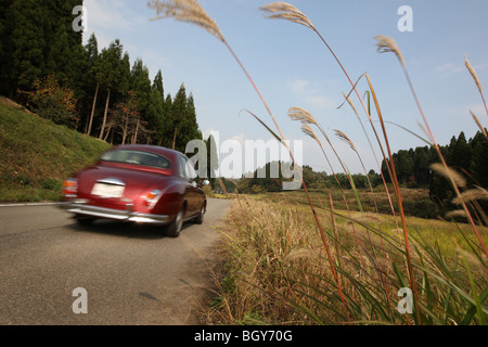 Mitsuoka ViewT 'fait main' voiture, dans la campagne de Toyama, Japon, Jeudi, Novembre 15th, 2007. Banque D'Images