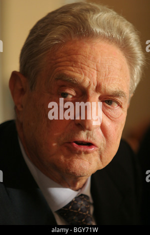George Soros, président du Soros Fund Management, gestionnaire, de philanthrope, et l'auteur. Banque D'Images