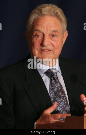 George Soros, président du Soros Fund Management, gestionnaire, de philanthrope, et l'auteur. Banque D'Images
