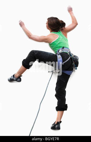 Portrait d'une femme climber Banque D'Images