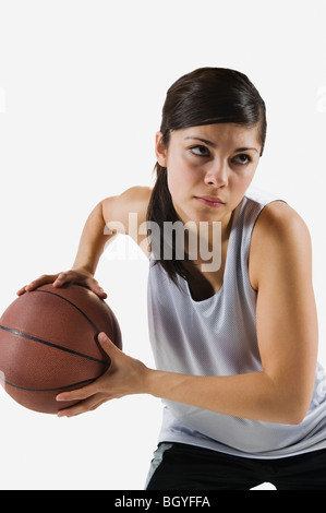 Joueur de basket-ball féminin Banque D'Images