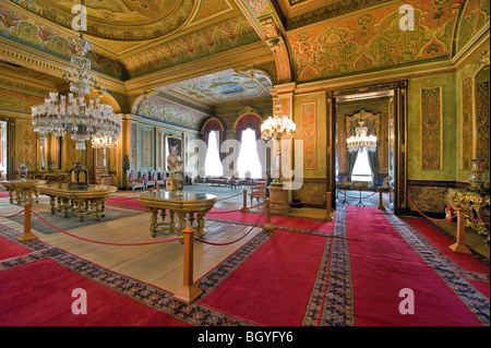 Intérieur du Palais Beylerbeyi, Istanbul Turquie Banque D'Images