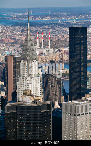 Vue aérienne de Manhattan Banque D'Images