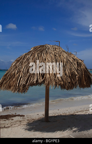 Cabane de plage sur l'île des Caraïbes d'Aruba Banque D'Images