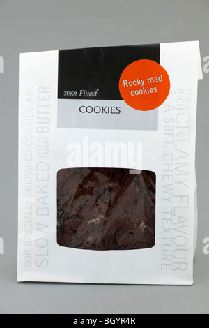 Sac de 'Tesco finest'' rocky road' cookies Banque D'Images