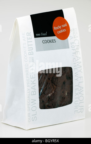 Sac de 'Tesco finest'' rocky road' cookies Banque D'Images