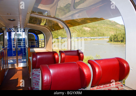 L'Alaska Railroad entre Anchorage et le parc national Denali, en Alaska. Banque D'Images