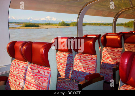 L'Alaska Railroad entre Anchorage et le parc national Denali, en Alaska. Banque D'Images