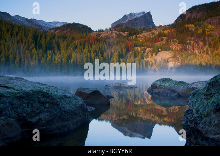 Lac de l'ours, Rocky Mountain National Park, Colorado. Banque D'Images