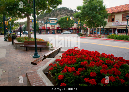 Estes Park, porte de Rocky Mountain National Park, Colorado. Banque D'Images