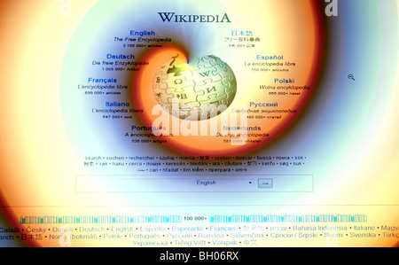 Wikipedia l'encyclopédie internet gratuit Banque D'Images