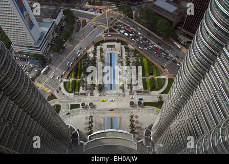 Vue de la masse depuis les tours Petronas, Kuala Lumpur, Malaisie Banque D'Images