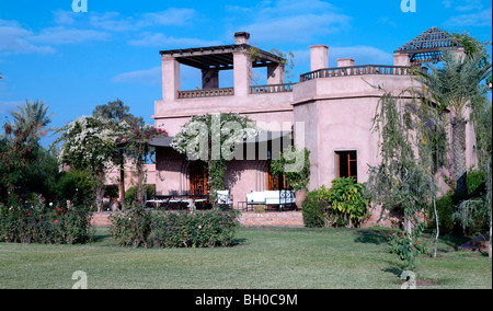 Maison marocaine à la périphérie de Marrakech Banque D'Images