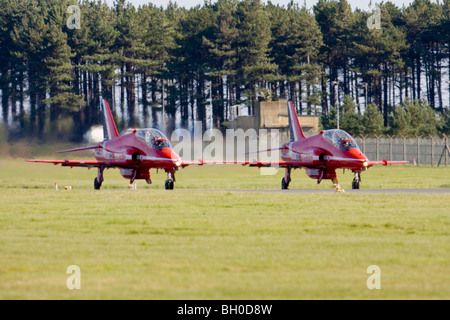 Les flèches rouges à RAF Leuchars Airshow 2009, Fife, Scotland Banque D'Images