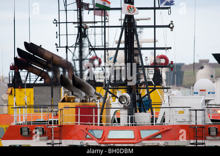 Aberdeen en Écosse est l'un des plus importants ports offshore de pétrole et de gaz en Europe. Banque D'Images