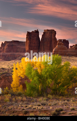 Laver palais, Arches National Park, près de Moab, Utah. Banque D'Images