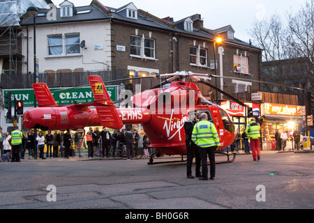 London Air Ambulance - Service Médical d'urgence par hélicoptère (SGEIP) - - Tufnell Park London Banque D'Images