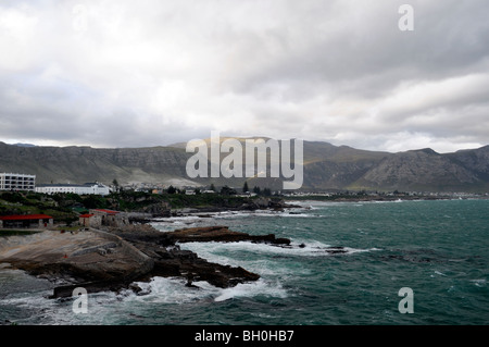 Hermanus Walker Bay Harbour côte littoral côtier port Western Cape Afrique du Sud Banque D'Images