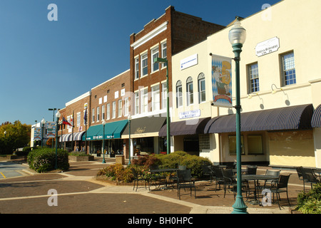 Hickory, NC, Caroline du Nord, du centre-ville, rue piétonne, un café Banque D'Images