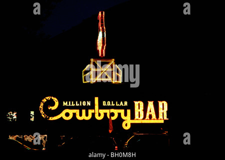 'Marquee de Million Dollar Cowboy Bar' Banque D'Images